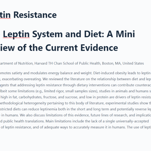 Leptin Resistance