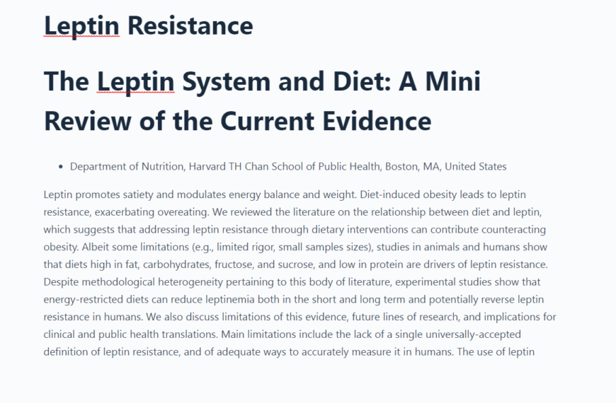 Leptin Resistance